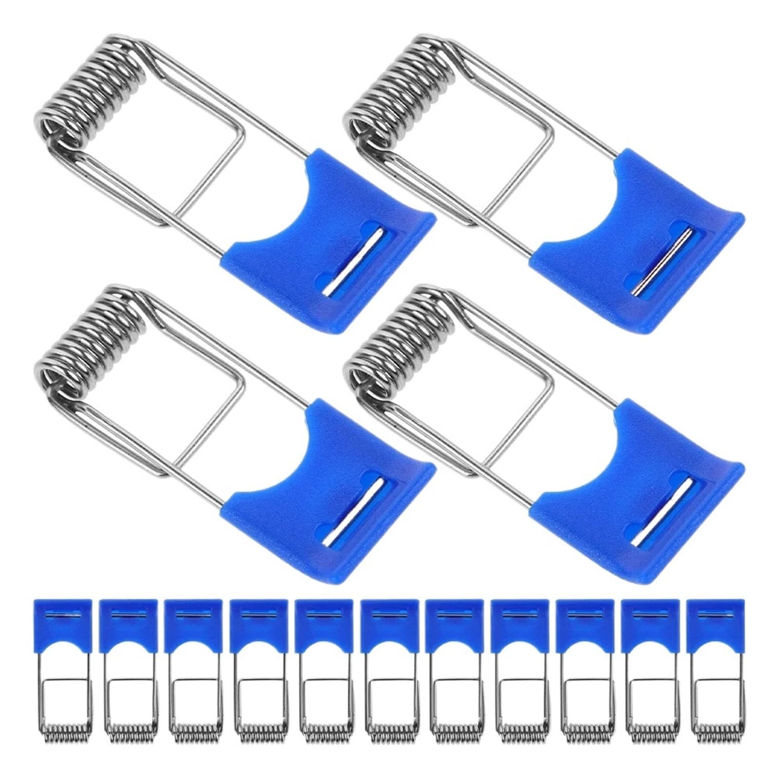 Maryear Blue Spring Clips Recessed Lighting 100 Pcs Spring Snap Downlight Lamp Accessories Led Clip Clamps Clips Ceiling Base Holder Panel(Blue)