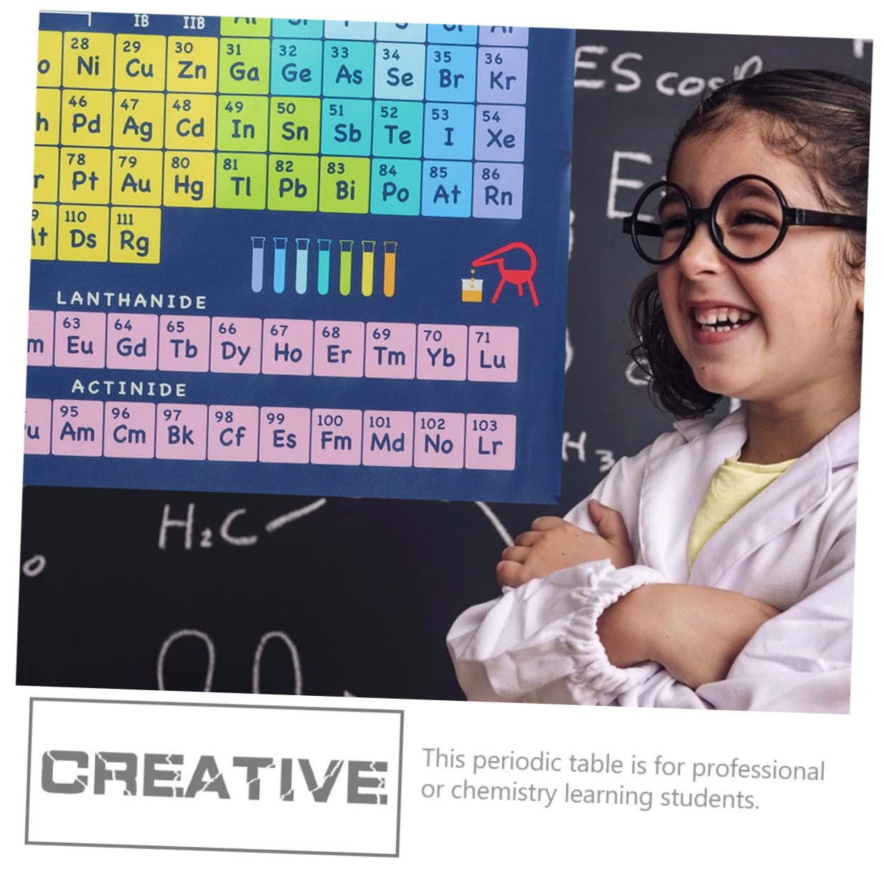 Ciieeo Lot De 4 Affiches De Tableau Chimique Pour Salle De Classe Pendentifs Déléments Dapprentissage Mise En Page Lumineuse 2 Pièces X 4