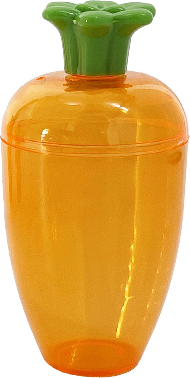 The Dreidel Company Fillable Easter Carrots Containers, Bright Orange Plastic Carrot, Perfect For Easter Hunt, Surprise 5.5" Inch Carrots (6-Pack)