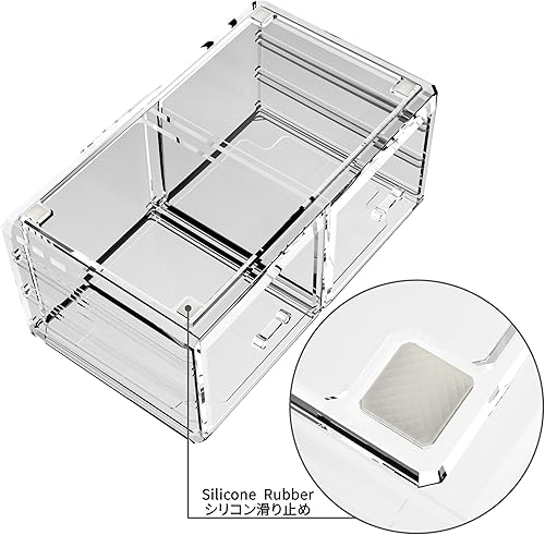 Miniatura 4 de READAEER Organizador de maquillaje, 3 piezas, estuche de almacenamiento de cosméticos con 6 cajones (transparente)