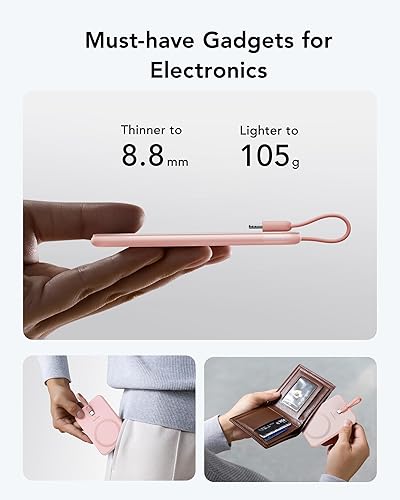 Miniatura 11 de VEEKTOMX Cargador portátil delgado, batería ligera de 5000 mAh con cable integrado para iPhone, batería ultrafina compatible con iPhone