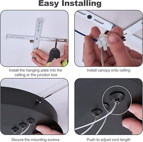 Miniatura 5 de Candelabro LED moderno, 1 anillo grande para techos altos, sala de estar, vestíbulo, lámparas colgantes ajustables de 79 pulgadas para comedor, sala