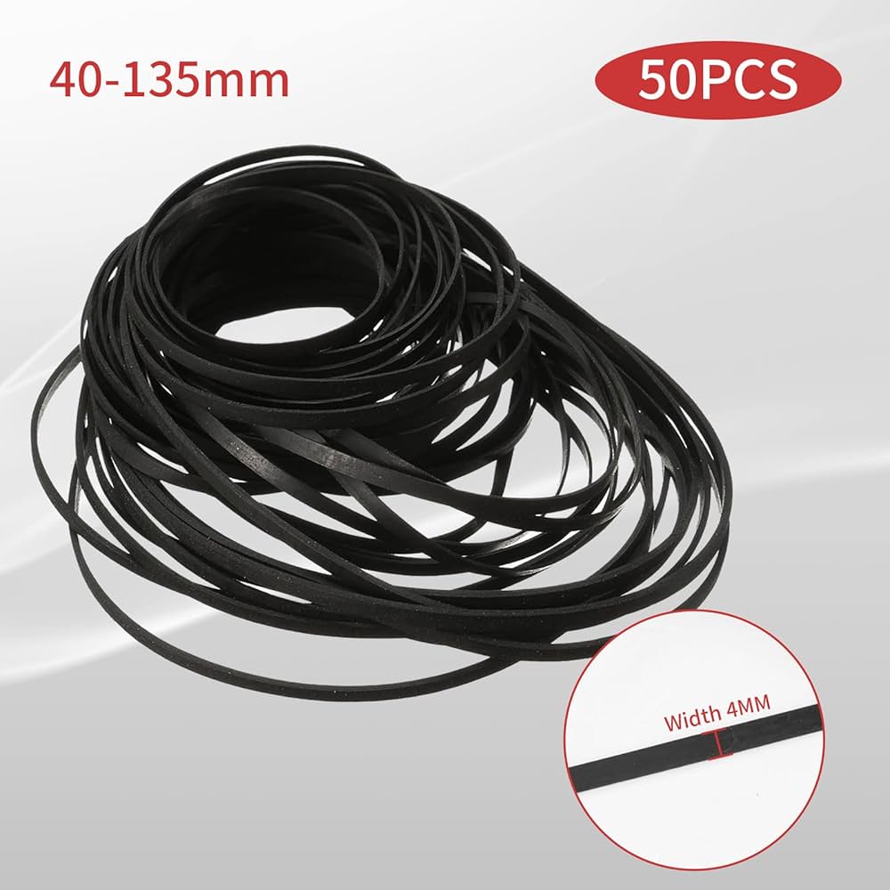 (未使用･未開封品)厚さ4mm フラットミックスパッケージ 長さ40-135mm カセットテープマシン レコーダー ラバーベルト 修理メンテナンス ブラック (50/パック) 市場】【中古】厚さ4mm フラットミックスパッケージ 長さ40