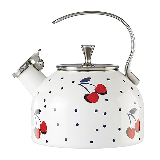 Kate Spade Vintage Cherry Dot Tea Kettle, 3.70 LB, Multi
