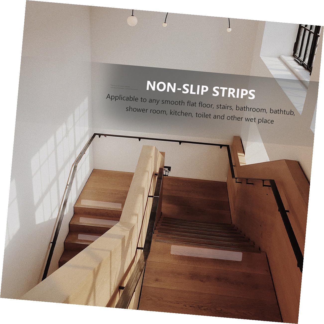 Homoyoyo 10 Tiras Antideslizantes Transparentes para Suelo de Bañera y Escaleras, Cinta Antideslizante de 15x61 Cm en Material Peva, Autoadhesiva, Resistente y Segura para Ducha y Baño