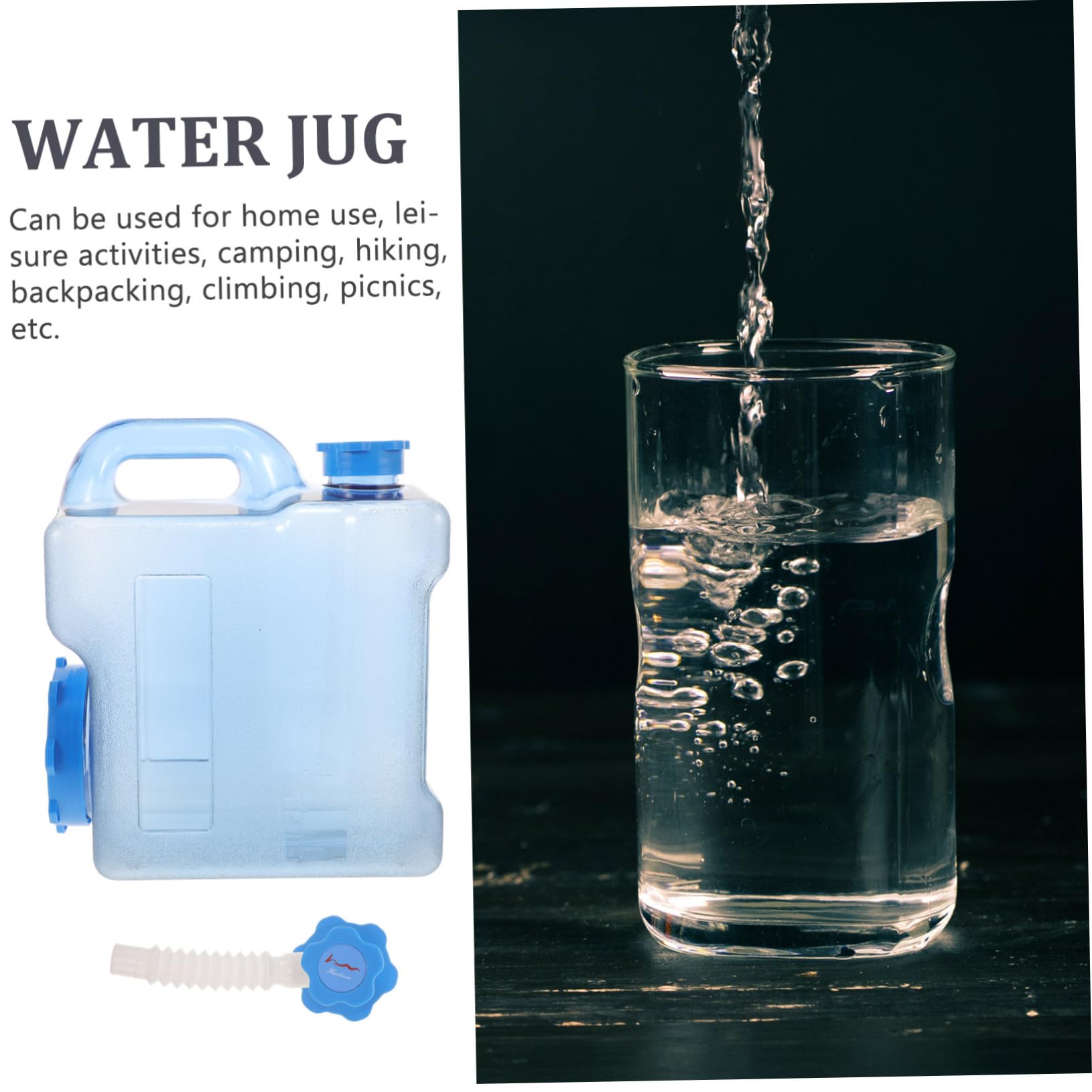 Toyvian Camping Wasserkanister mit Hahn 7,5 Liter Tragbarer Wasserbehälter aus Langlebigem Bpa Freiem Kunststoff für Outdoor Auto und Wandern