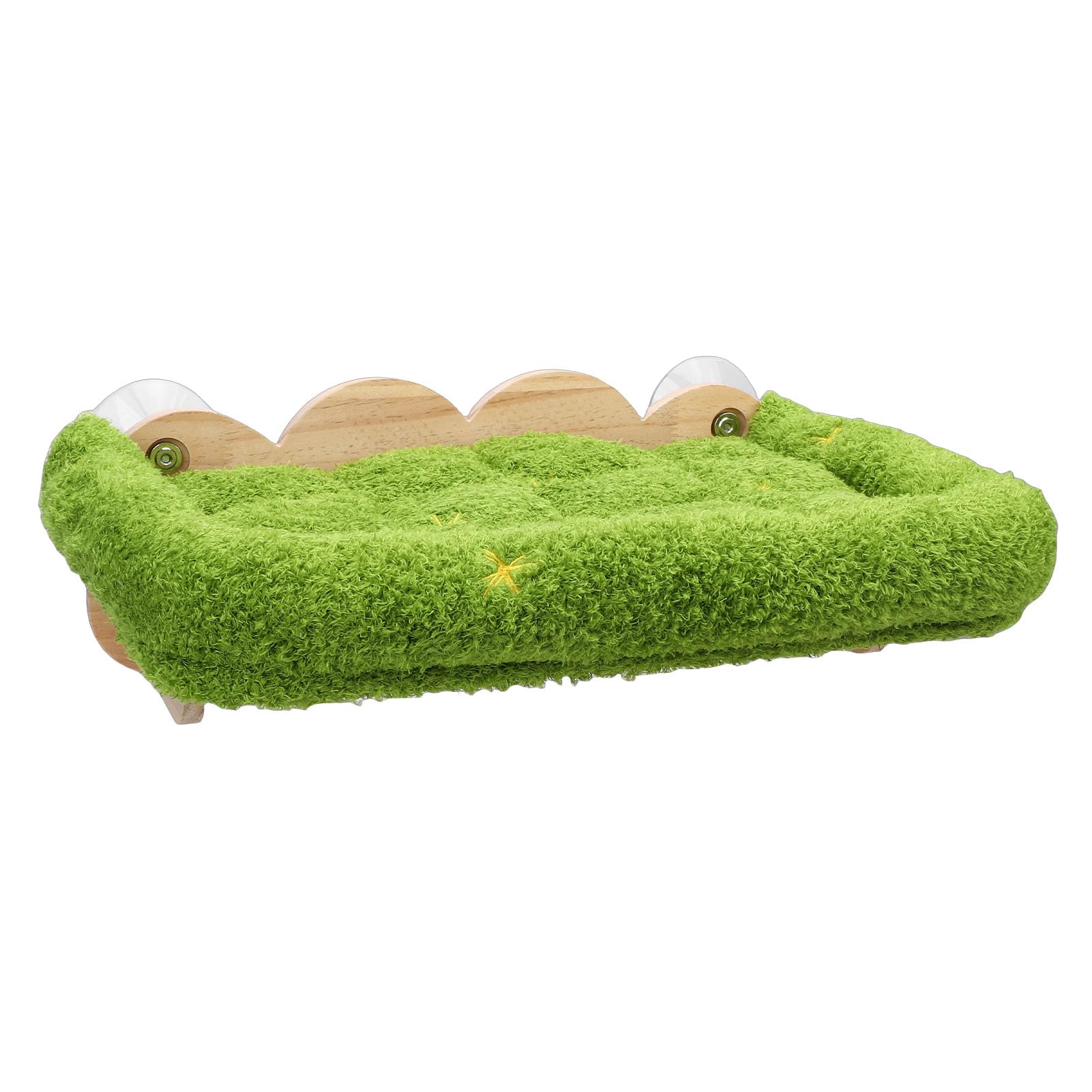 Finestra per Gatti Amaca a Ventosa Design Space Letto a Parete in Peluche in Legno per la Casa, con Robusta Struttura in Legno Massello, Adatto a Piccole Zone Soggiorno, su
