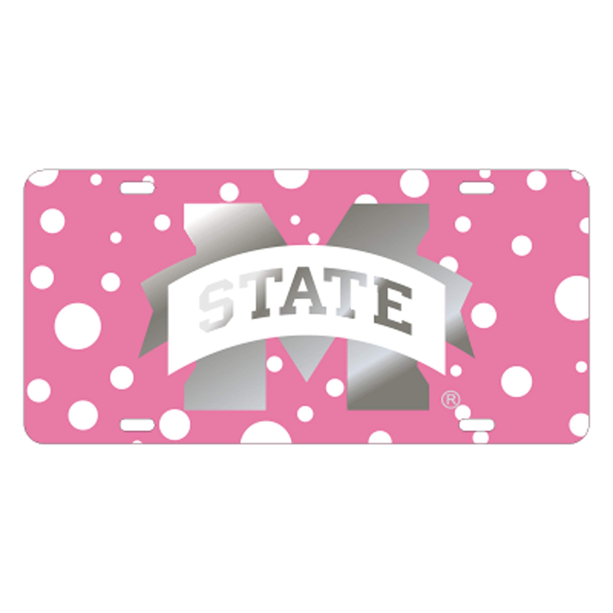 Craftique Mississippi State TAG (LASER PINK POLKA DOT M STATE (25206))