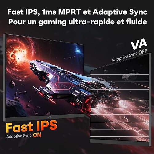 HKE G24H3D Écran PC Gamer 24 Pouces IPS FHD 240Hz Jusqu'à 260Hz HDR400 Ecran Gaming - 4