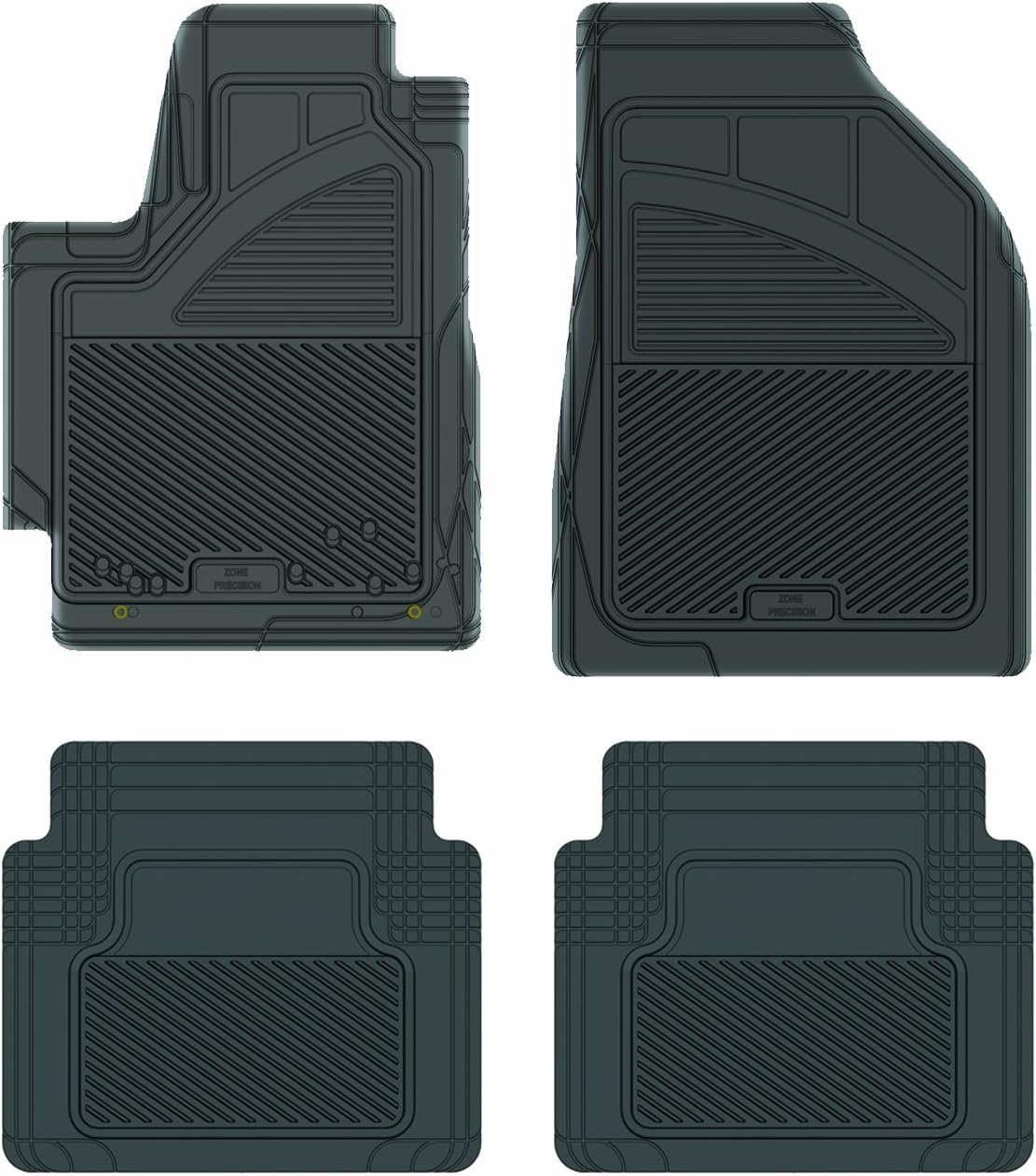 koolatron pants saver custom fit 4 piece all weather car mat for select toyota highlander models (black)