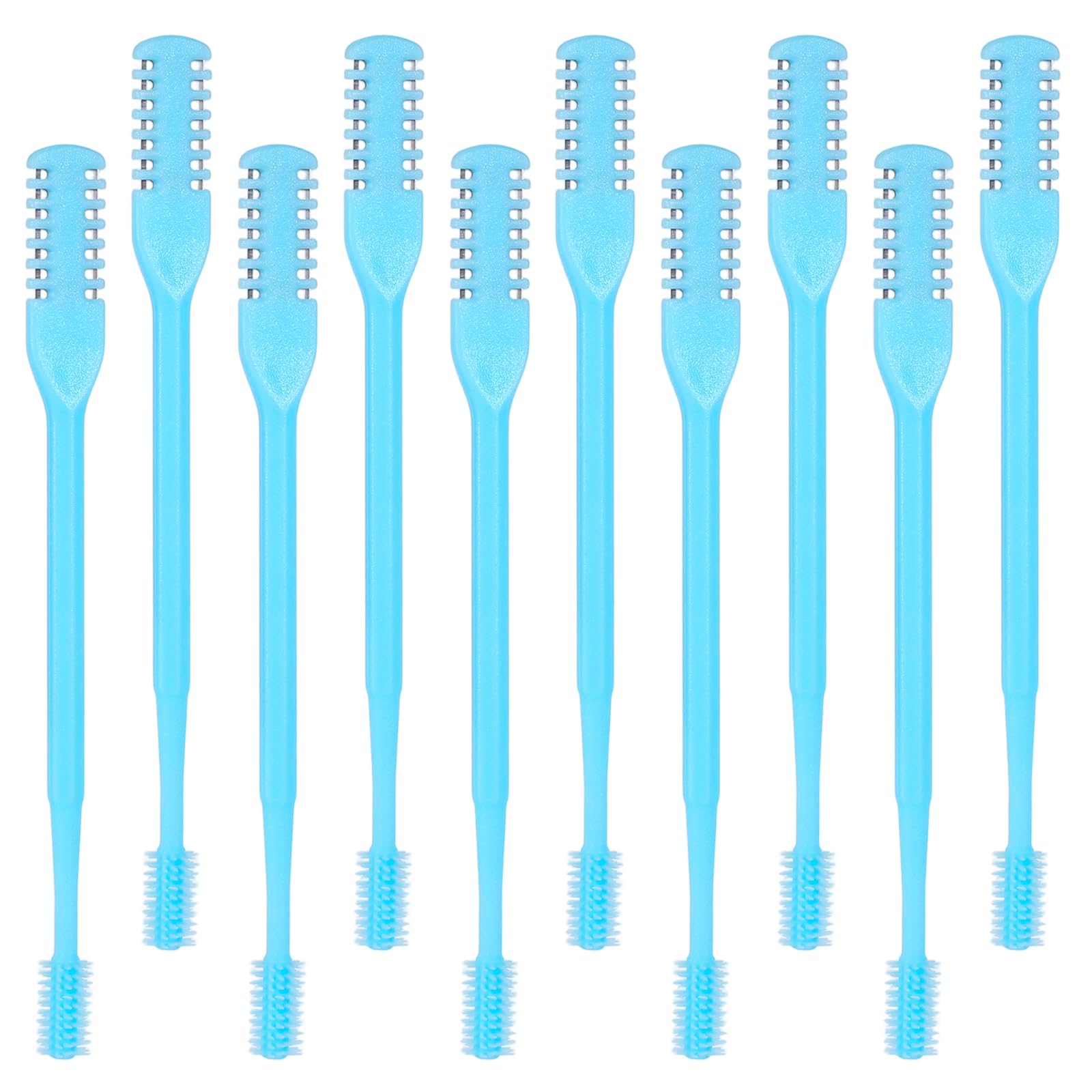 TIESOME 10Pcs 2-in-1 Nasal Hair Trimmer Upgrade Double Sided Nose Hair Cutter 360 Rotating Manual Nose Hair Trimmer