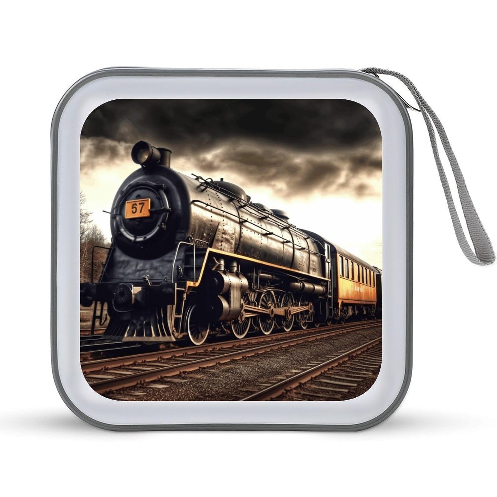 VstaDank Train DVD Case 40 Capacity Protective Storage Organizer Binder Booklet Album Portable Disc Wallet Car CD Disc Holder Hard Plastic CD Case CD DVD Case Holder