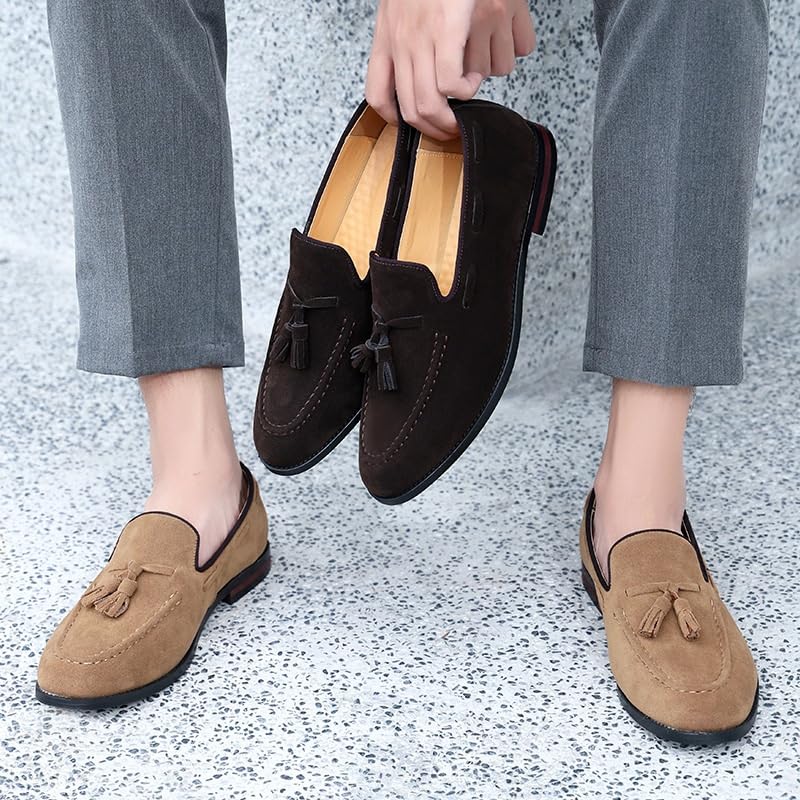 Slip-on Loafers Round Toe Block Slip On Daily Leather Men2