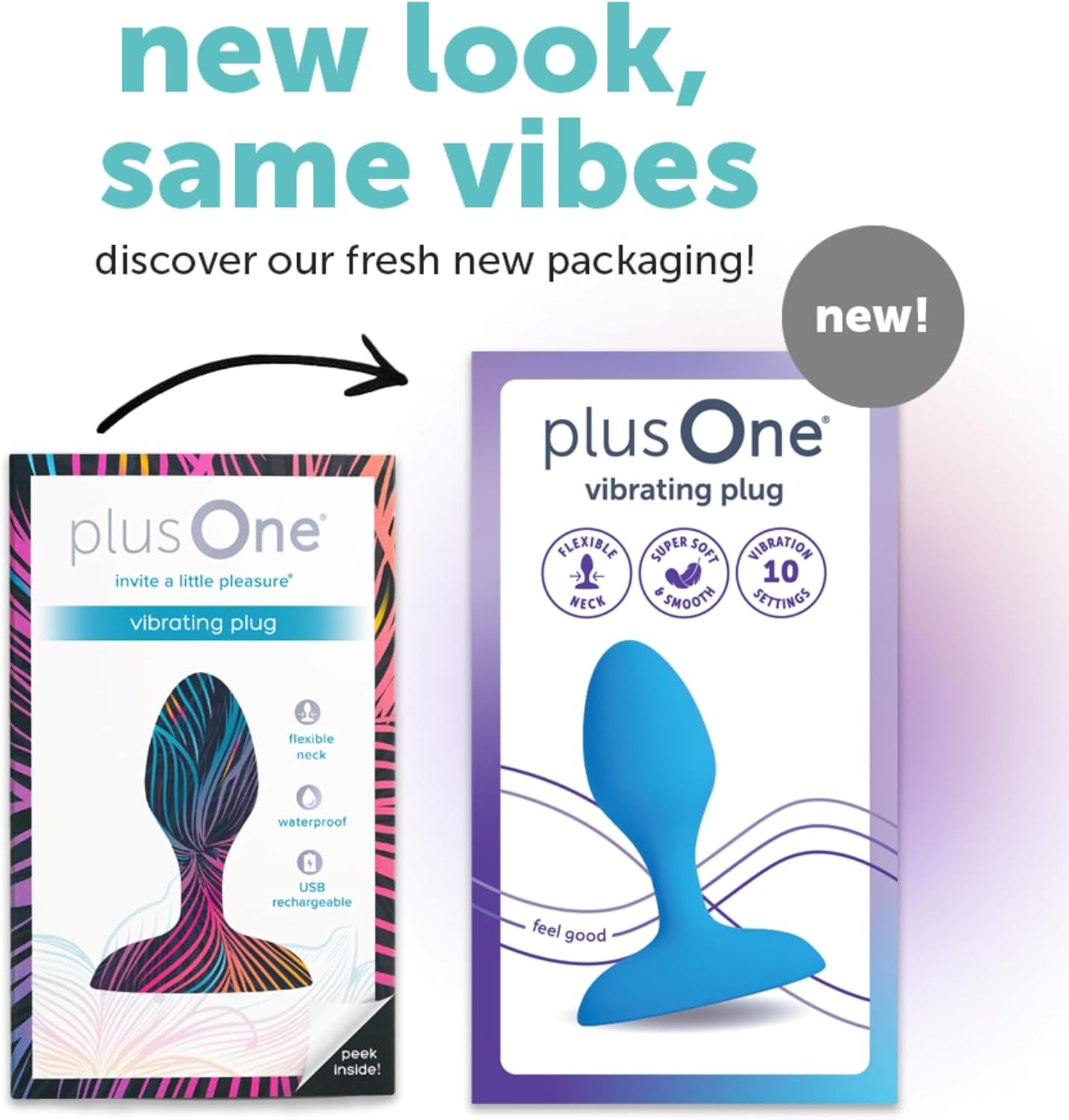 plusOne Vibrating Plug – Vibrator Anal Plug for Women and Men with Multiple Vibration Settings, Smooth Silicone Vibrating Anal Toy for Relaxed Play, Rechargeable Sex Toy for Gentle Pleasure Anytime