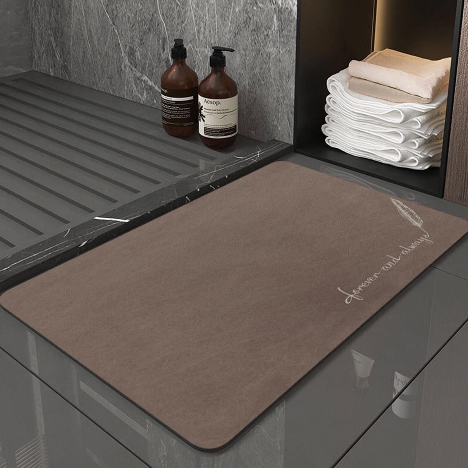 Alfombra de Ducha Curvada, alfombras de baño Antideslizantes, Alfombra de baño Premium Absorbente Extra Suave, Alfombra de baño Antideslizante, Suave y cómoda, decoración de baño m