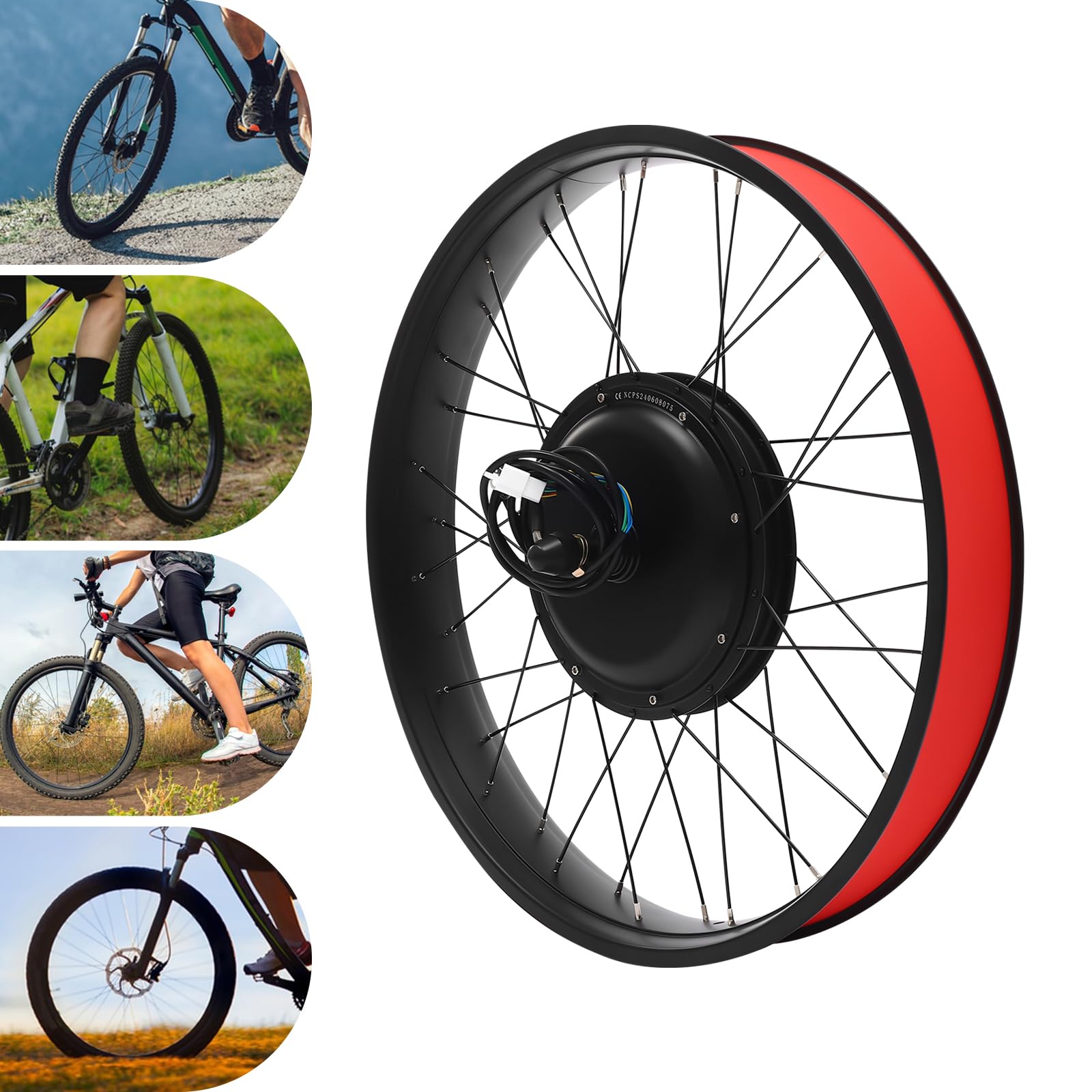 Zestaw do konwersji roweru elektrycznego 20", 48 V, 1000 W, silnik elektryczny, 26,1 – 31,07 km/h, 5-stopniowy PAS, tempomat, wyświetlacz LCD, pakiet kontrolera do hamulców tarczowych/V-brake