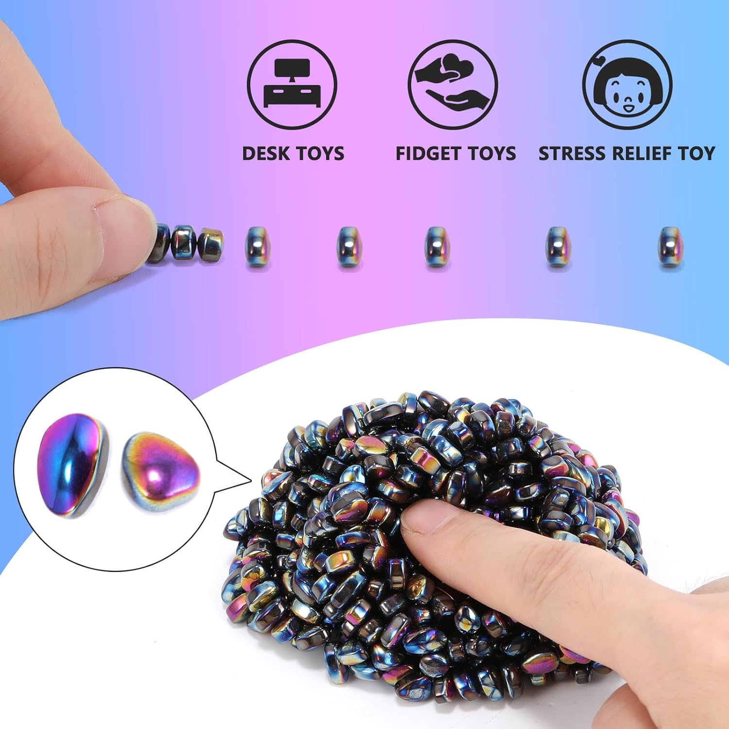 550+pcs Sensory Toy, Fidget Toys Adults。Weak Attraction Stress Fidget Putty. Anxiety Relieving Desk Toys丨Gifts Suitable for Teenagers and Adults