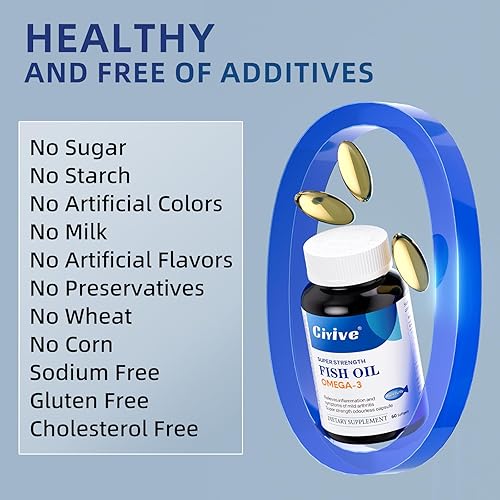 Miniatura 4 de Aceite de pescado omega-3 con curcumina y vitamina D3 cápsulas blandas líquidas