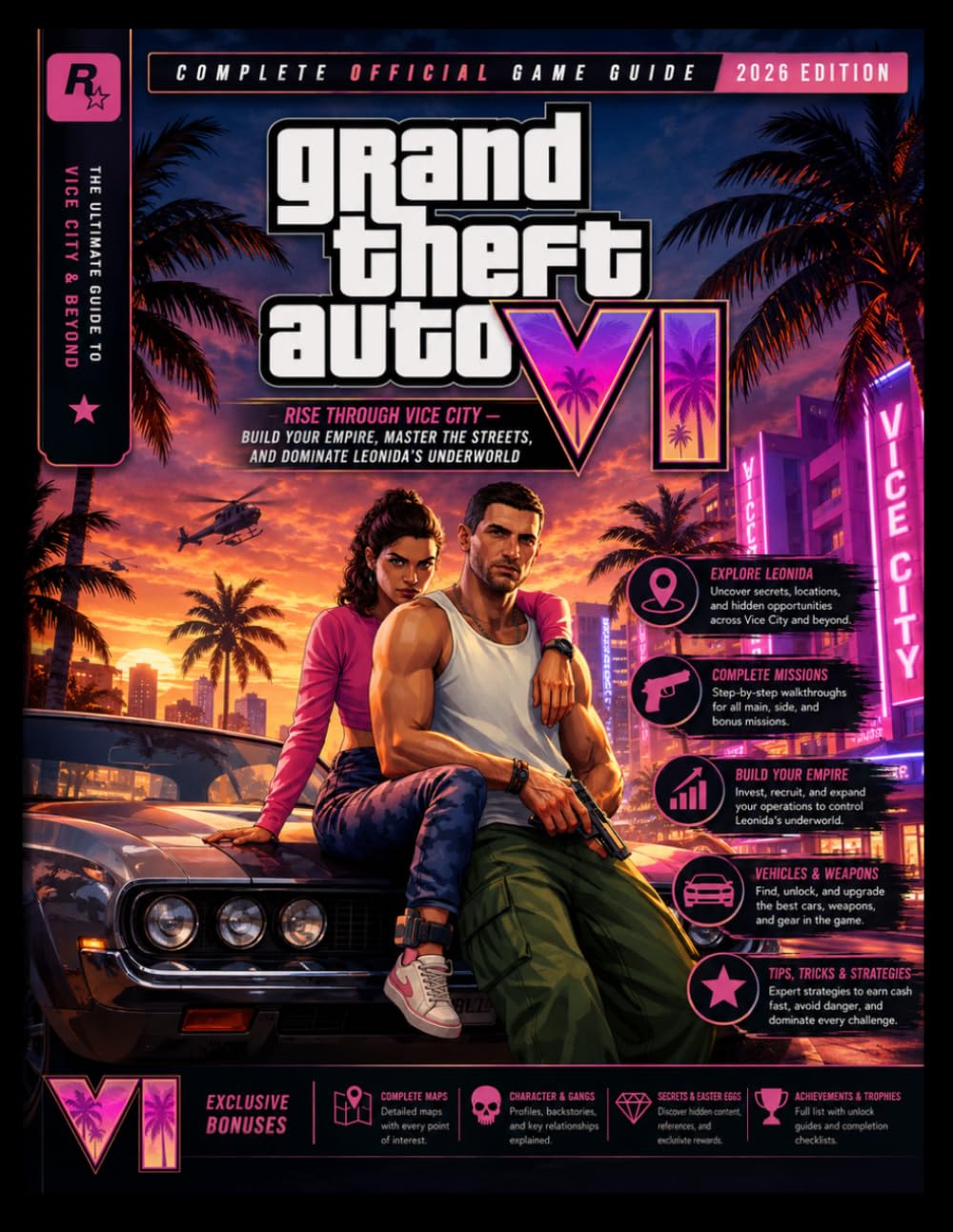GRAND THEFT AUTO VI COMPLETE OFFICIAL GAME GUIDE (2026 EDITION): Rise Through Vice City — Build Your Empire, Master the Streets, and Dominate Leonida’s Underworld