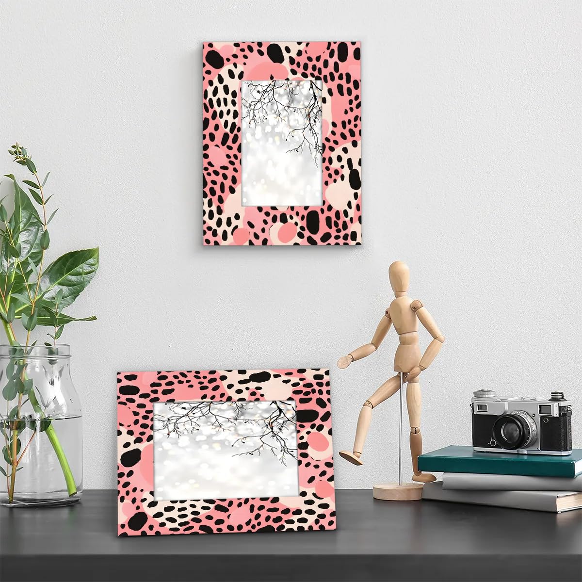 Amazon.com - Foerrkelg Pink Leopard Print Picture Frame 4x6, Pink