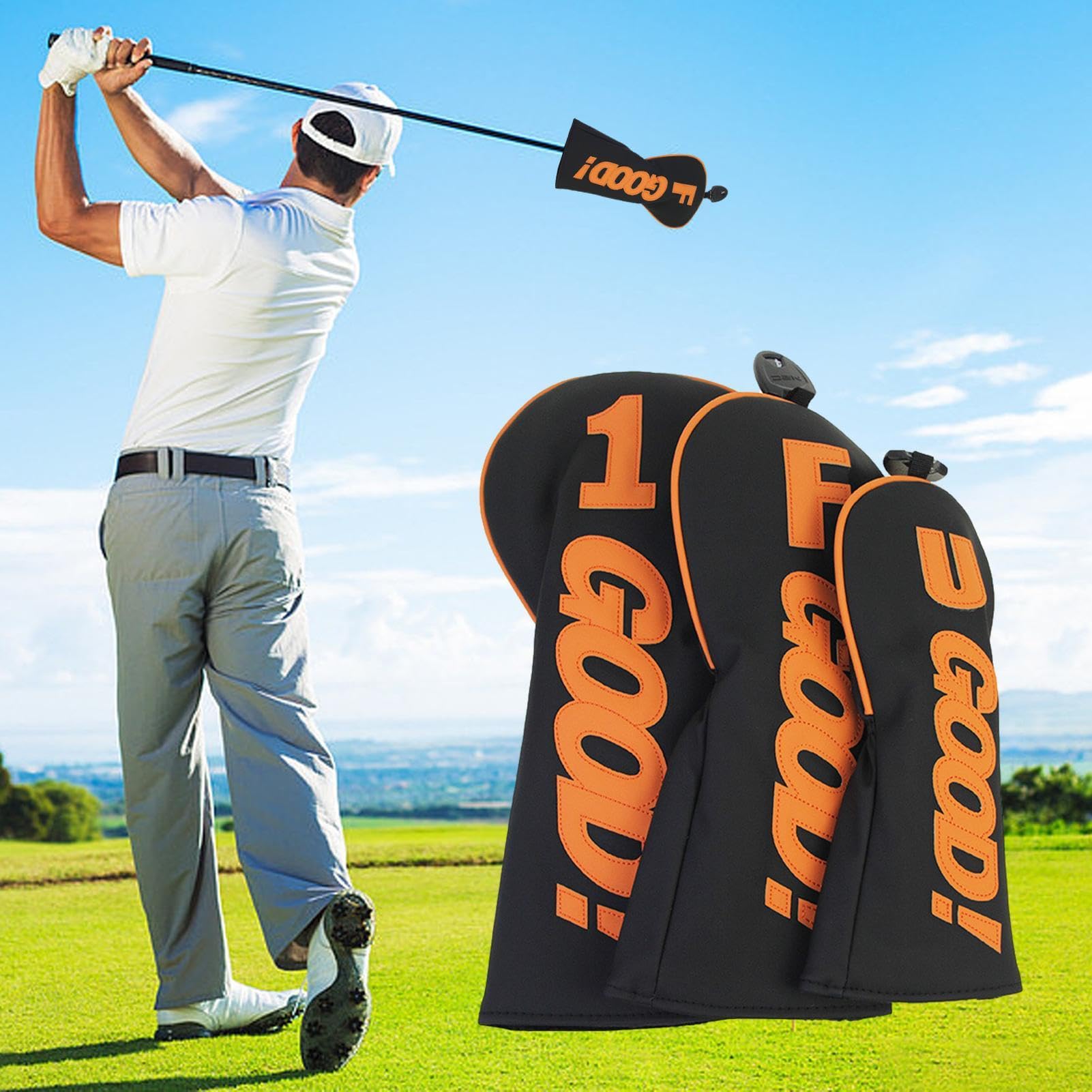 Golfschläger-Kopfbedeckungen, Golfschläger-Putter-Abdeckung – PU-Leder-Pu wasserdicht aus PU-Leder für Golf Club | Tragbares Sportzubehör für Herren
