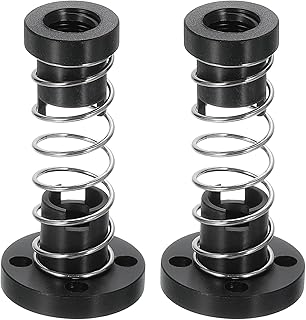 uxcell 2 Pcs Tr8x2 T8 POM Anti Backlash Spring Loaded Nut, Elimination Gap Nut (Acme Thread, 2mm Pitch, 1 Start, 2mm Lead) with 3.5mm Holes for DIY CNC 3D Printer Parts