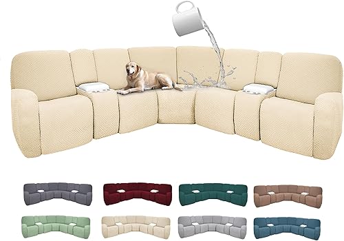 Miniatura 518 de Fundas 100% impermeables para sofá reclinable seccional, fundas para sofá reclinable en forma de L, funda para sofá seccional de esquina en forma de