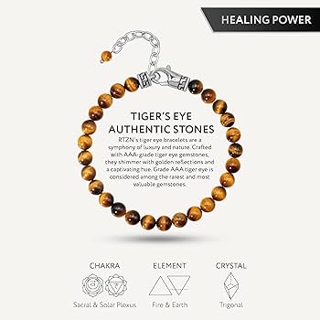 Amazon | RTZN® 男性用タイガーアイブレスレット – プレミアム職人
