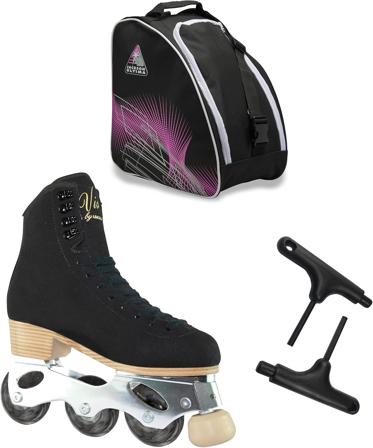 Jackson Utima Inline Roller Skates Vista/Finesse/Mystique/Elle Bundle with Bag