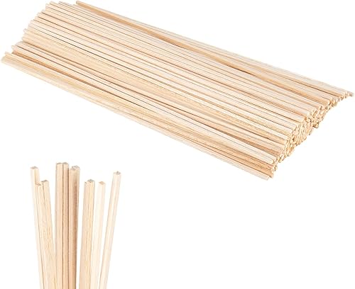 Miniatura 1 de 200 palos de madera de balsa de 18 x 18 x 12 pulgadas, tiras de madera cuadradas de balsa, palos de madera sin terminar para manualidades, proyectos