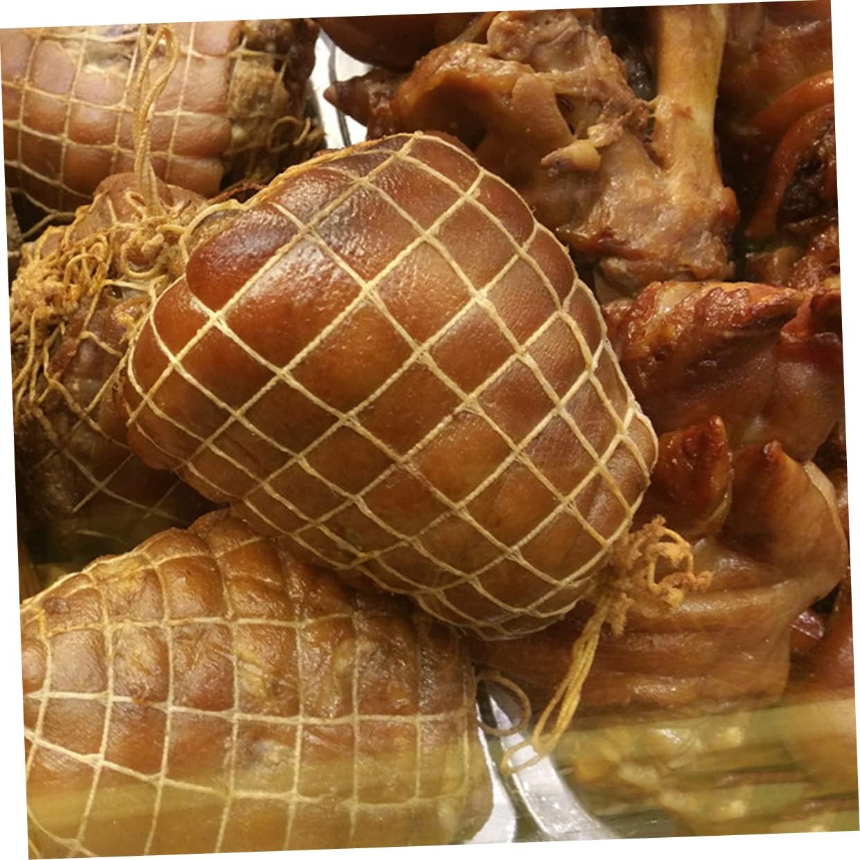 STOBAZA 2rolls Sausage Roll Mesh Netting for Cooking and Cured Meat Packaging Net for Beef Pork and Poultry for Home and Bbq Use
