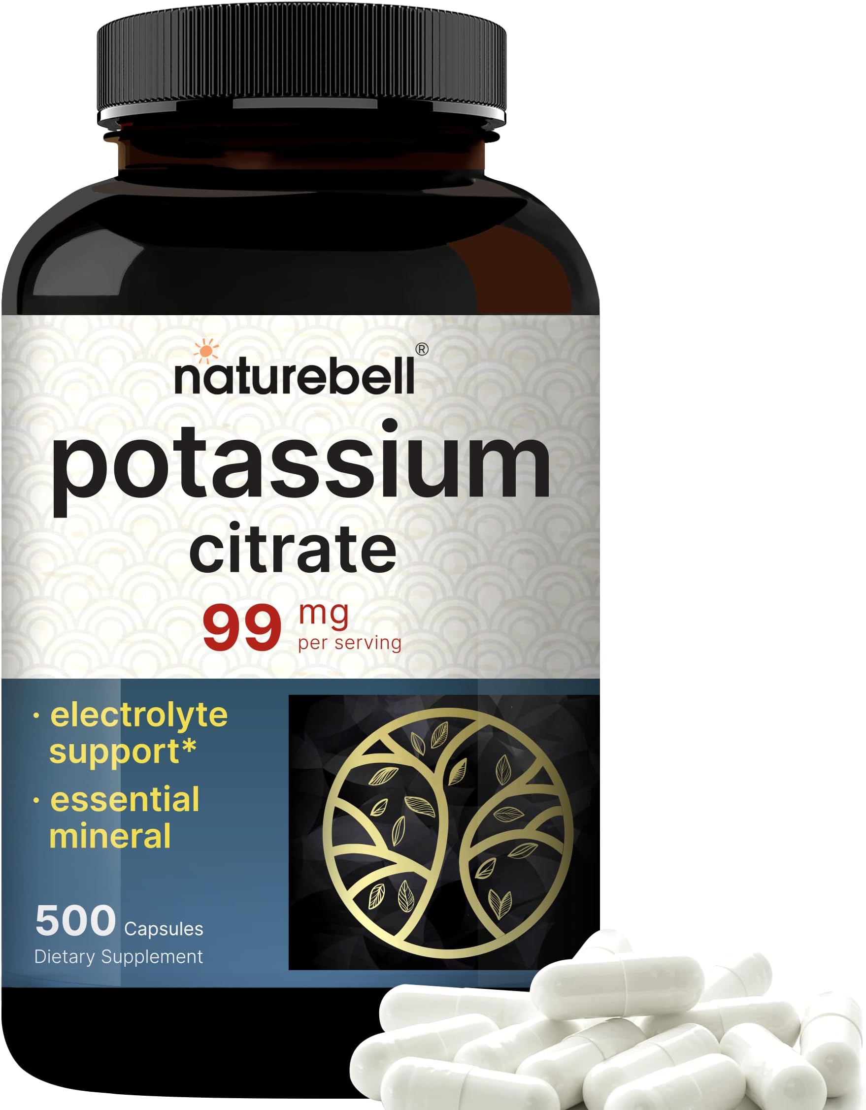 Potassium Citrate 99mg 180 Veg Caps By Now Foods - HSN - View #7