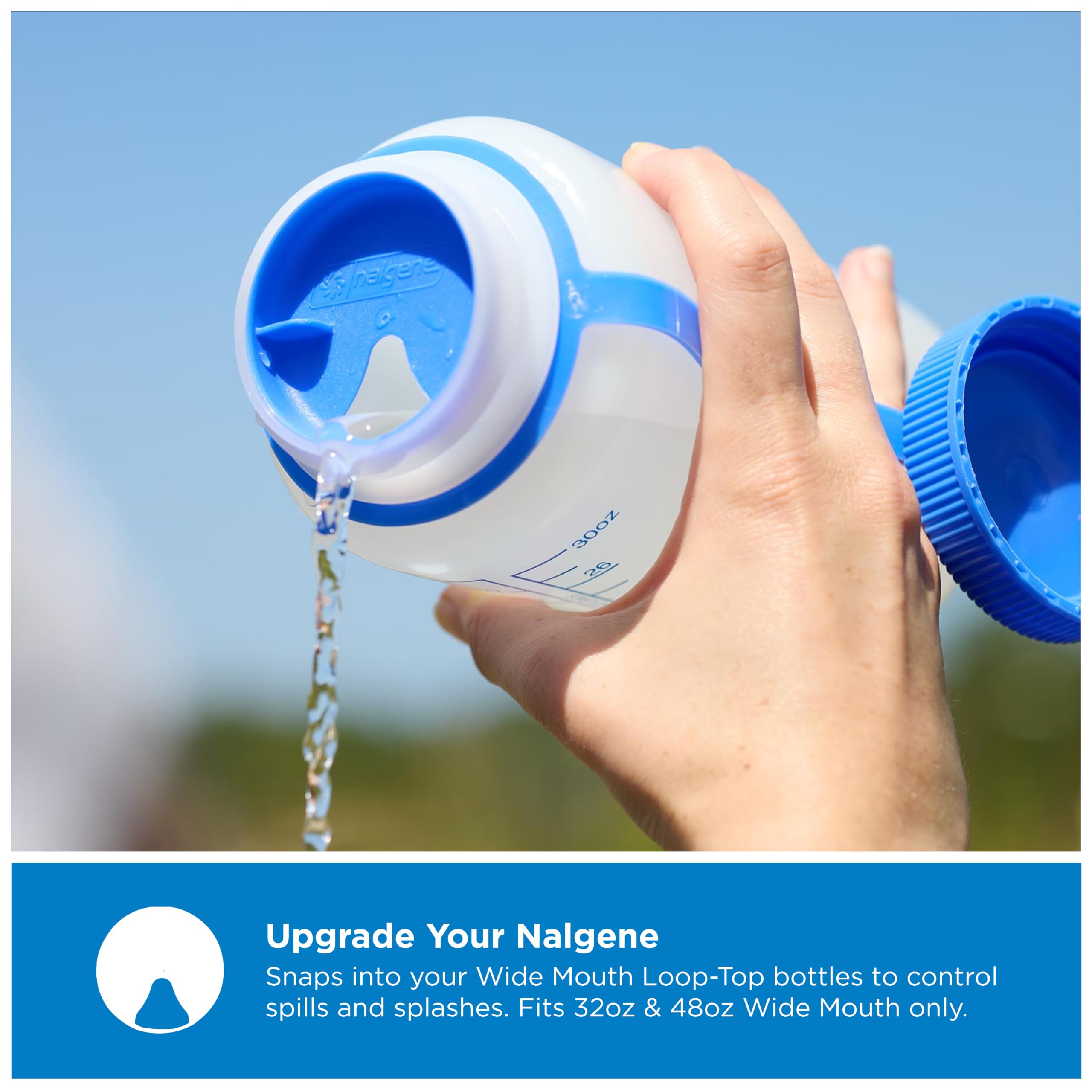 Nalgene Plastik Şişe 'Sipper' Şişe İçi, Mavi, 5,3 cm