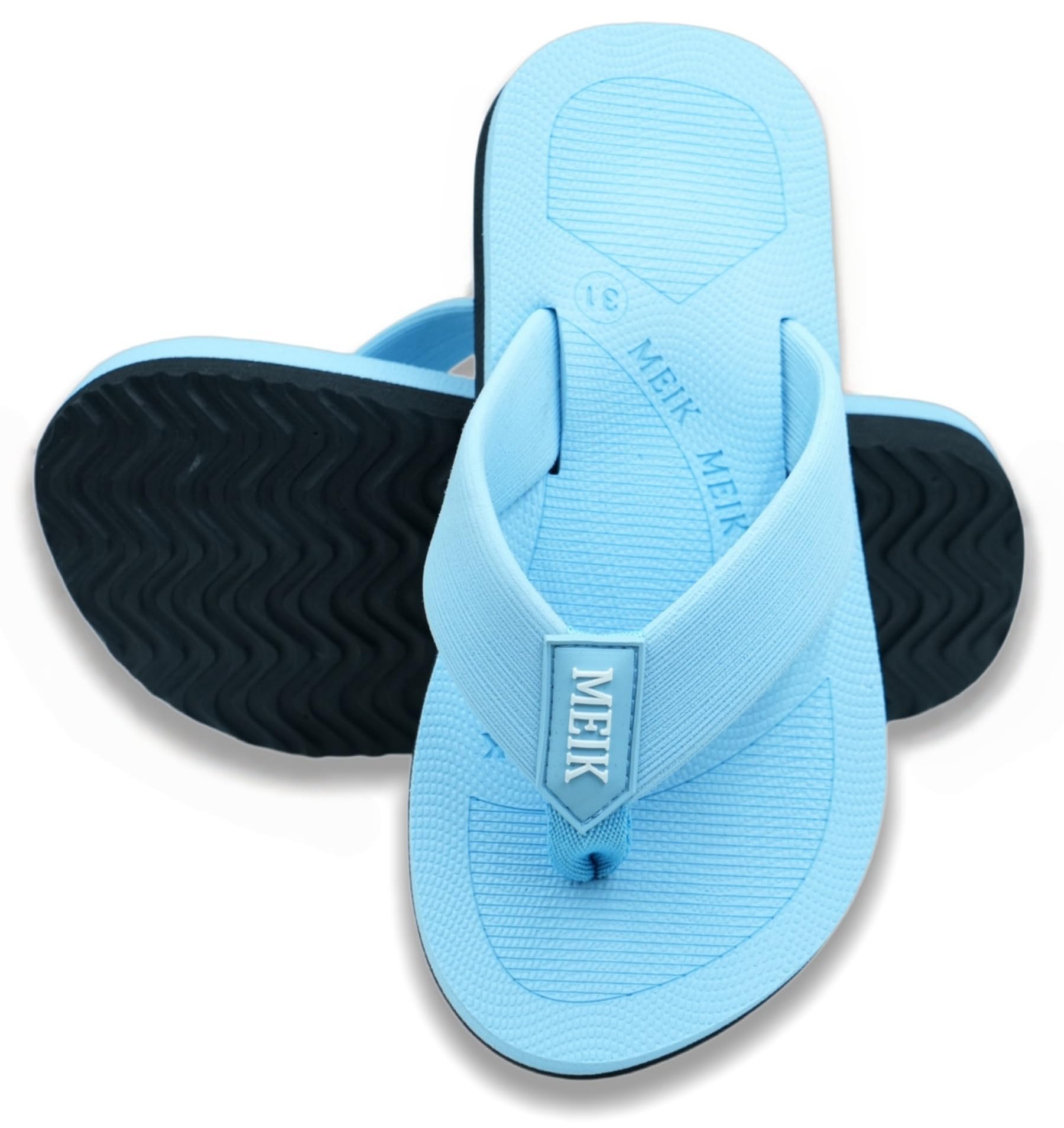 Meik Mangni Kids Boys Girls Flip Flops Comfortable Cushion Thong Sandals Lightweight Slip Resistant Sandals Summer Durable Quick Dry Slide Shower Shoes for Beach Swim Pool — view 8