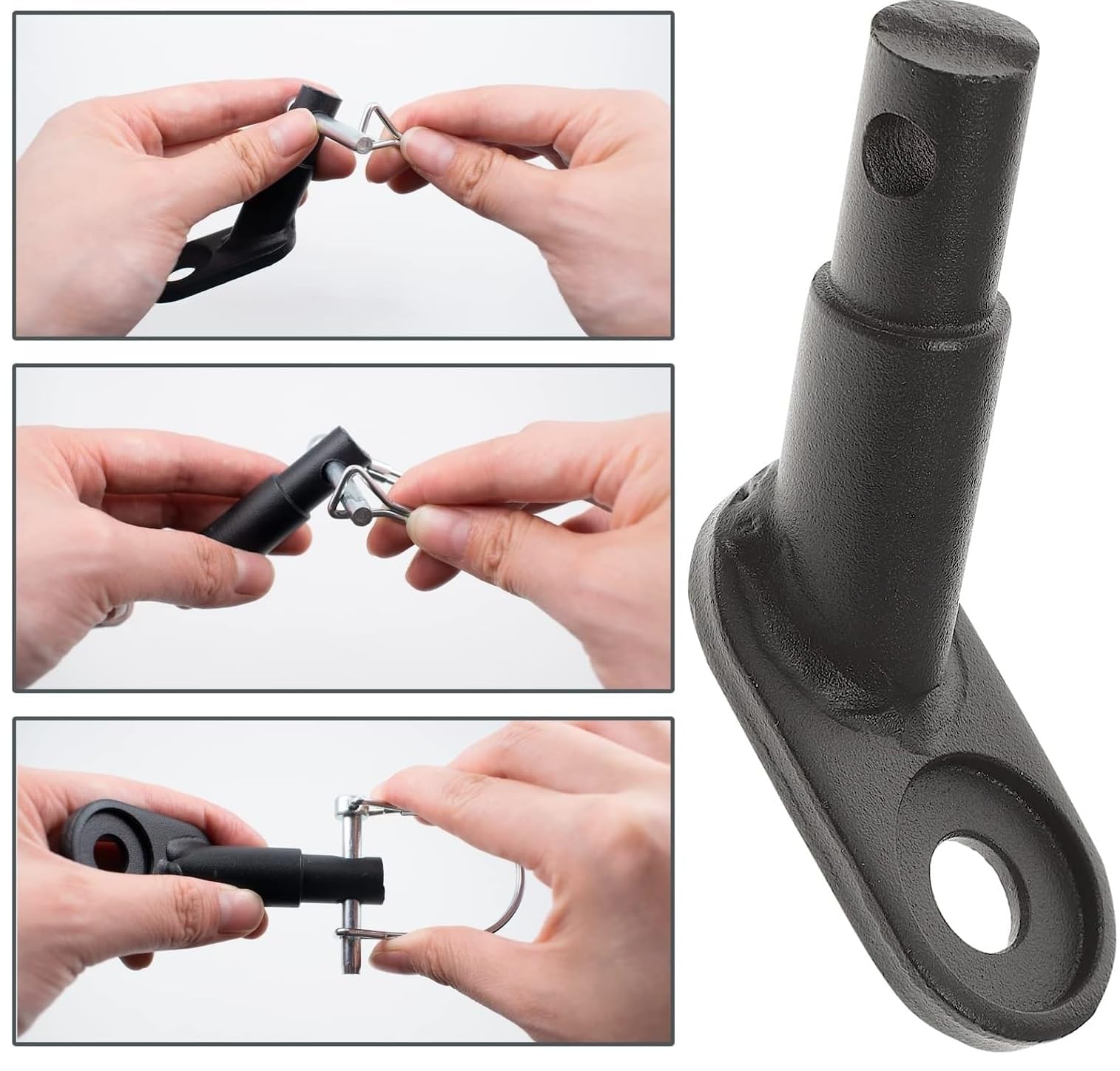 Rimorchio per bicicletta, gancio di traino, adattatore, rimorchio per bicicletta, con perno di sicurezza, per bicicletta, gancio per cani, rimorchio per cani, 2 set