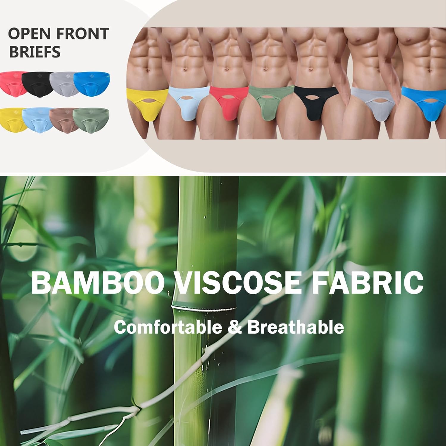 ZONBAILON Mens Underwear Viscose from Bamboo Briefs Sexy Breathable Bulge Pouch Bikini Panties - Image 7