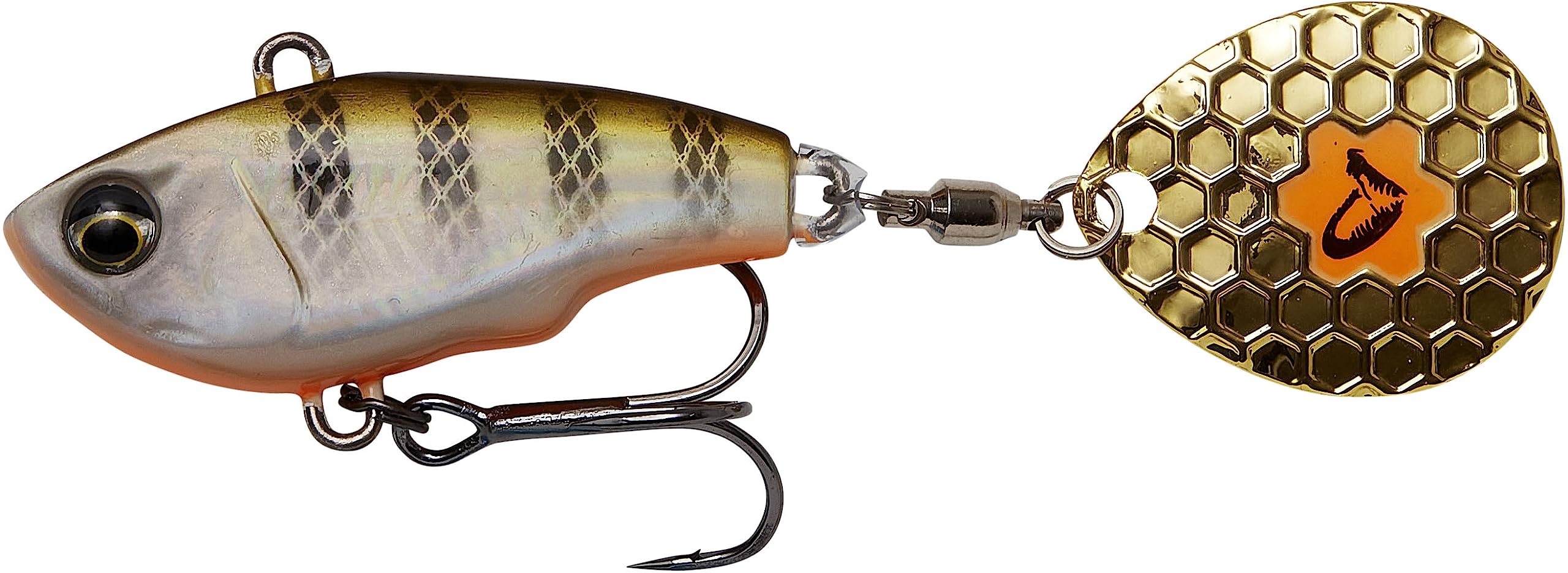 Savage Gear Fat tail spin sinking jig spinner for perch, asp and trout, asp bait, asp spinner, spinning bait for spin fishing, jig spinner, size / weight / colour: 8 cm / 24 g / perch โ image 1