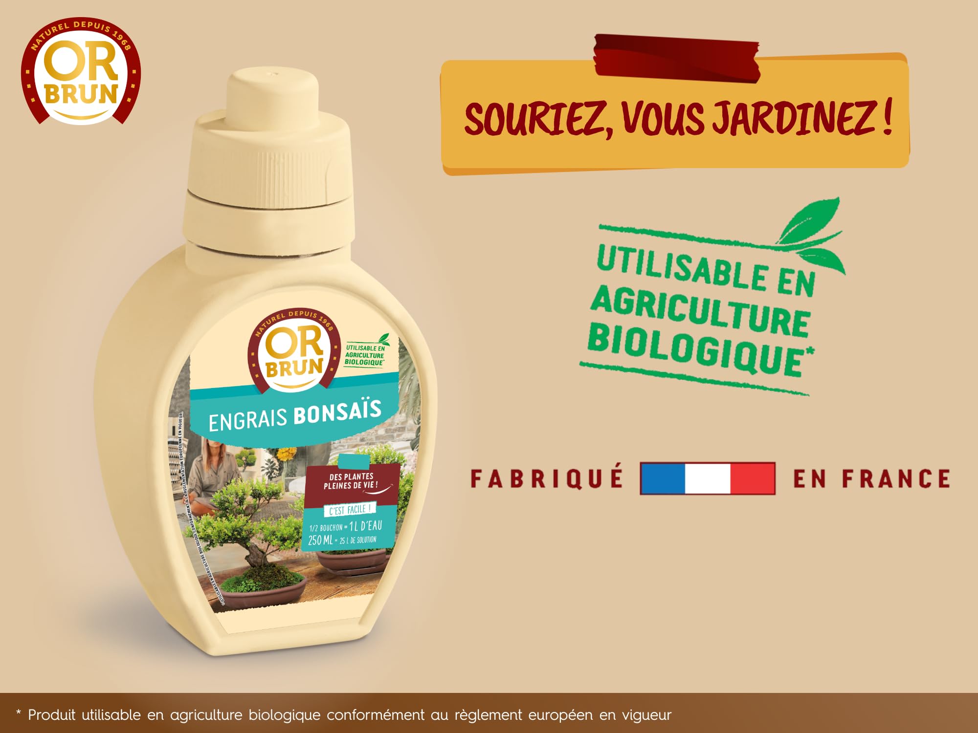 Engrais Bonsaïs 250ml OBRECLBONSAI250 Fabriqué En France Agriculture Biologique
