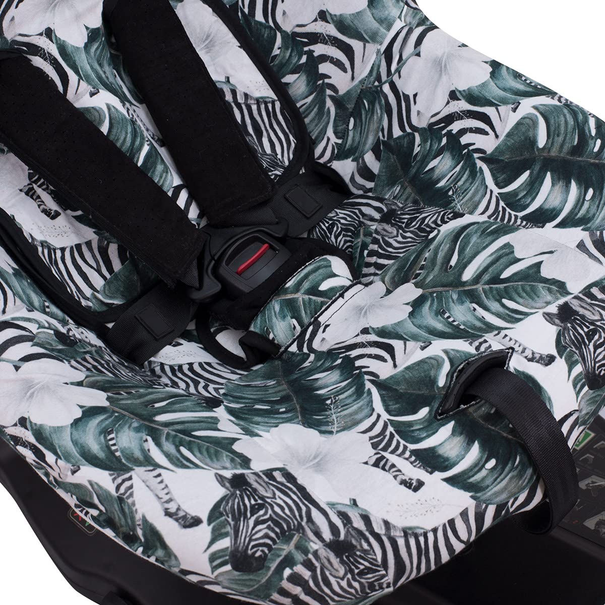 JYOKO Kids Funda de algodón para Silla de Coche Compatible con Joie I-Anchor Advance (Zebra)
