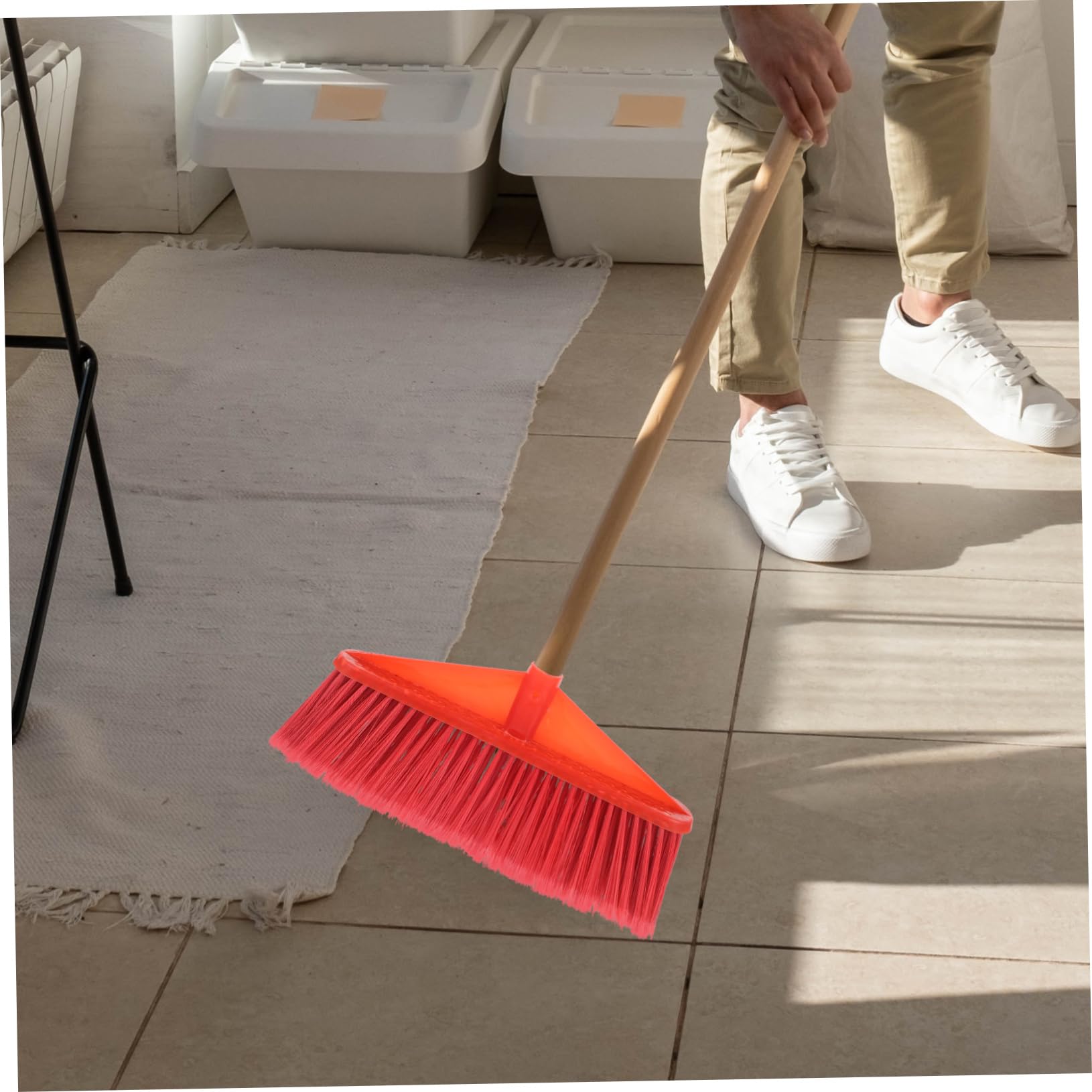 Ipetboom Plastic Broom Head for Sweep Broom Replacement Part for Hardwood Floors