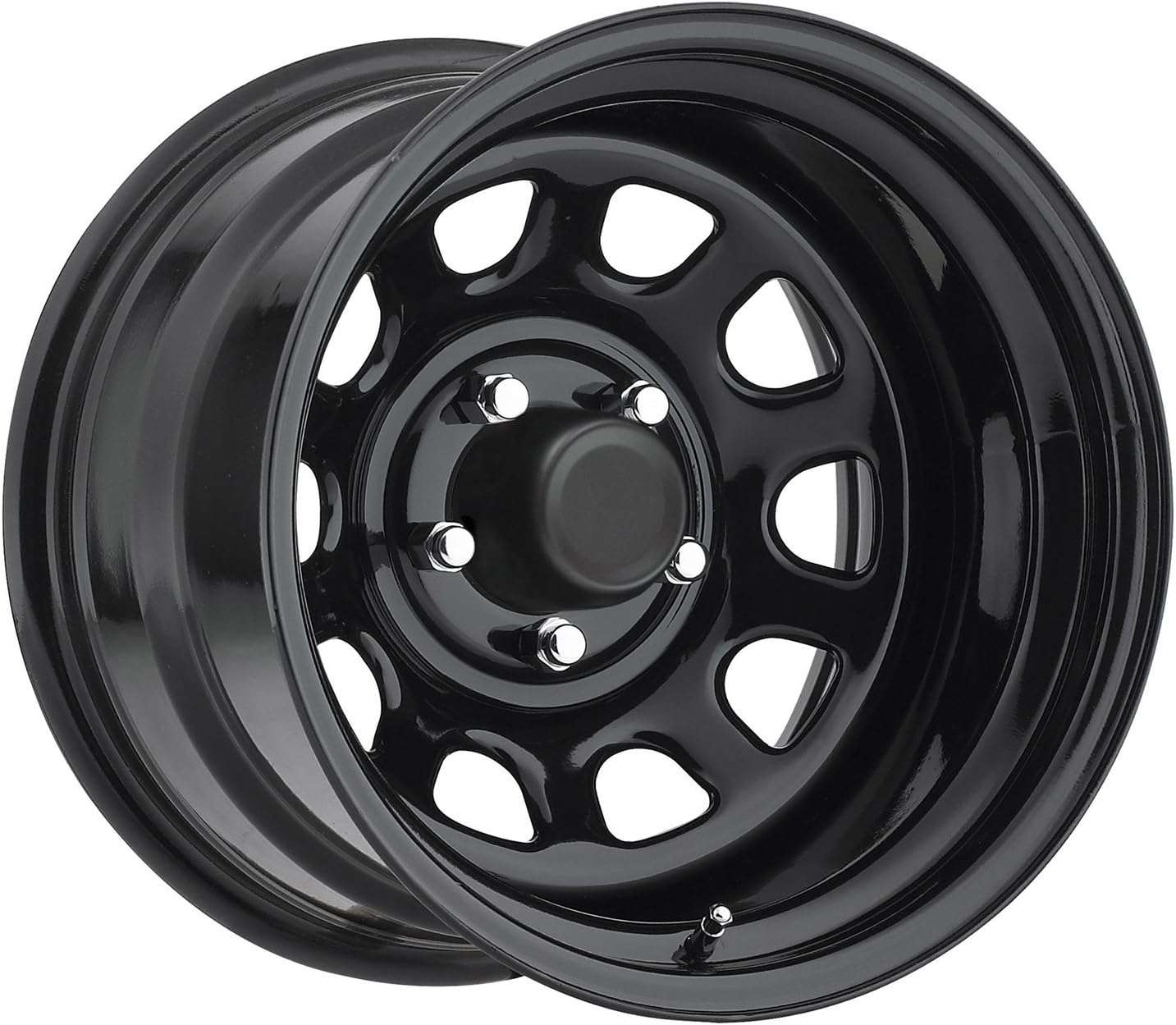 Trailmaster TM5-5165 TM5 Steel Wheel; Size 15X10 ;Bolt Pattern: 5x4.5 ;Back Space 3.75 in; Finish Gloss Black;