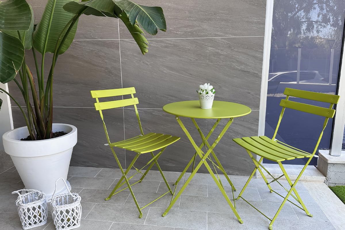 SAMIRA Set Tavolo e Sedie da Giardino Pieghevoli Esterno Mod. Positano