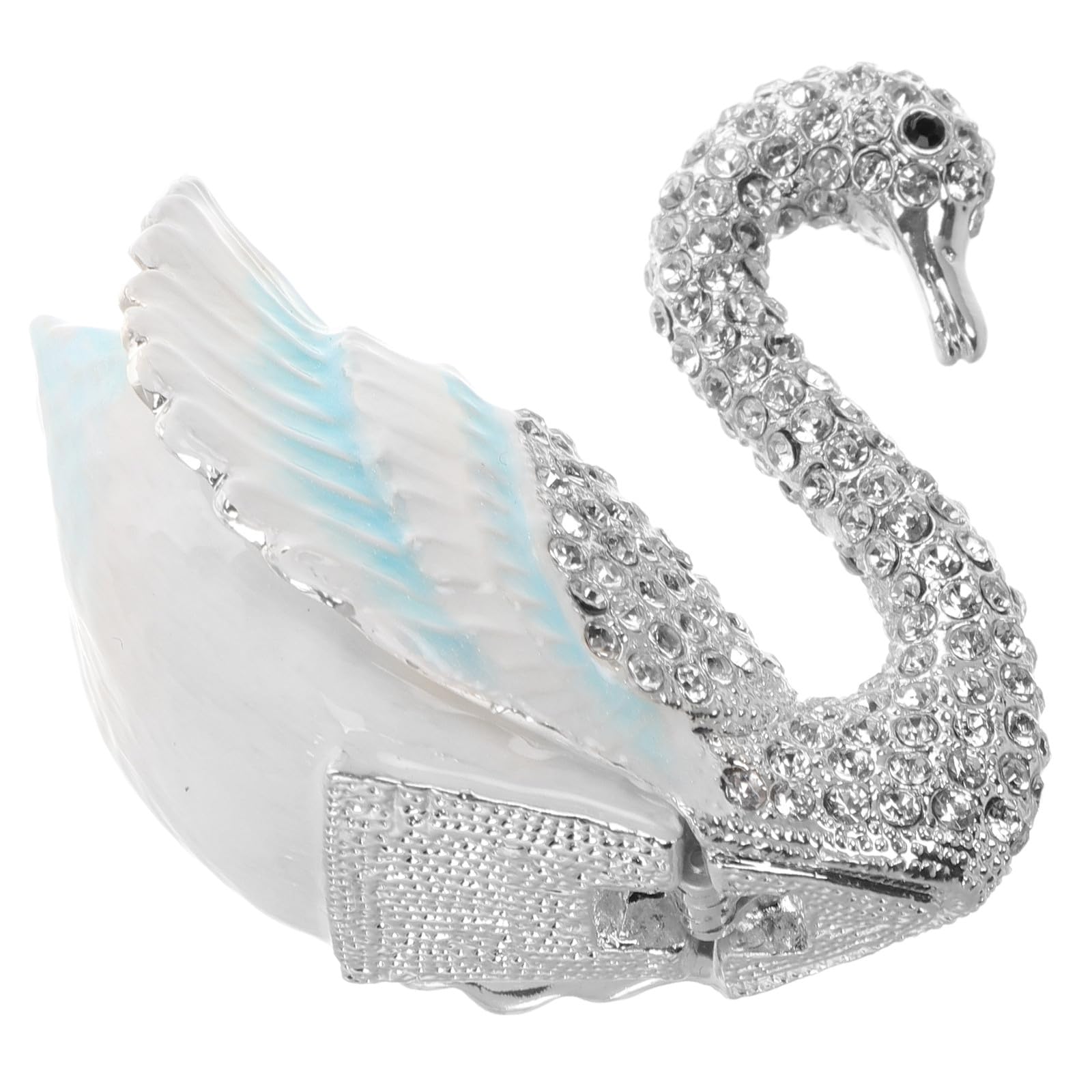 Boîte à Bijoux à Charnière Cygne, le coffret cadeau idéal orné de cristaux