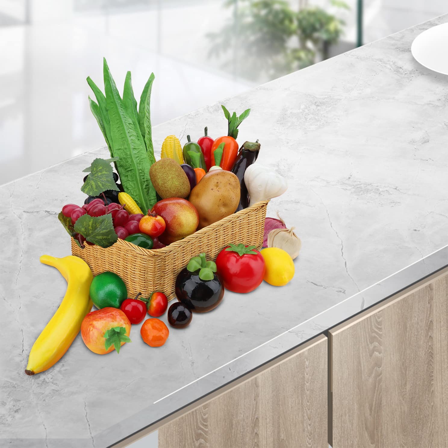 18 Pezzi Frutta E Verdura Finta - Decorazione Realistica Per Casa E Cucina - Foto 6