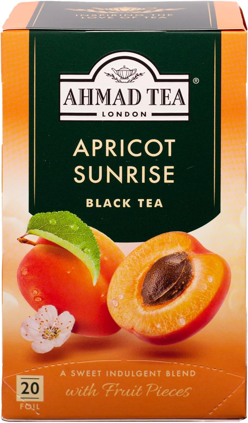 Fruit Black Tea | Apricot Sunrise Fruit Black Tea | 20 Teabag Sachets | 1 Pack