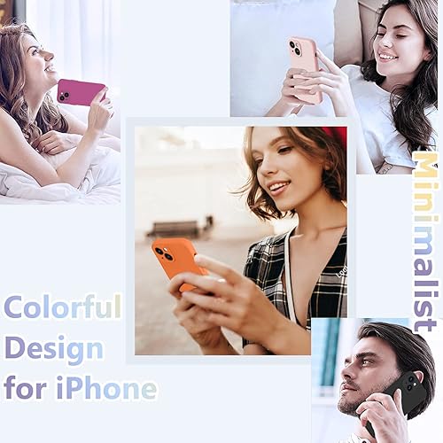 Miniatura 780 de BossKiss Funda compatible con iPhone 14 Pro, silicona mejorada [protección de cámara] [2 protectores de pantalla 9H], forro interior de microfibra