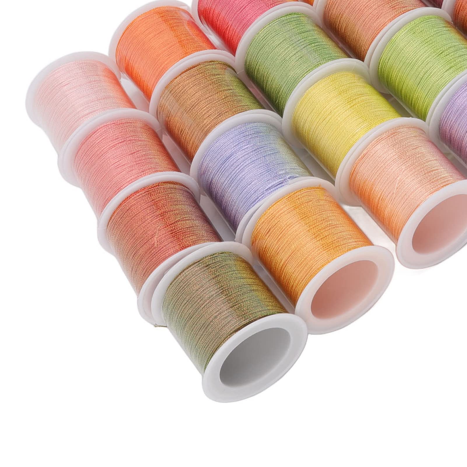Fil de Polyester ciré, 20 Couleurs, 55 Yards, Cordon de Collier Coupable en 6 brins pour la Fabrication de Bijoux, Fil de Bracelet DIY d’Un diamètre de 0,4 mm pour l’Artisanat et
