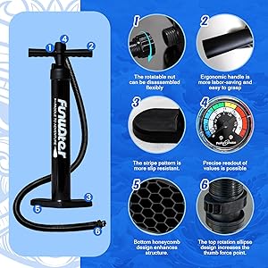 FunWater Inflatable Ultra-Light Stand Up Paddle Board for All Skill Levels with Premium SUP Paddleboard Accessories,Non-Slip Comfort Deck for Youth & Adults