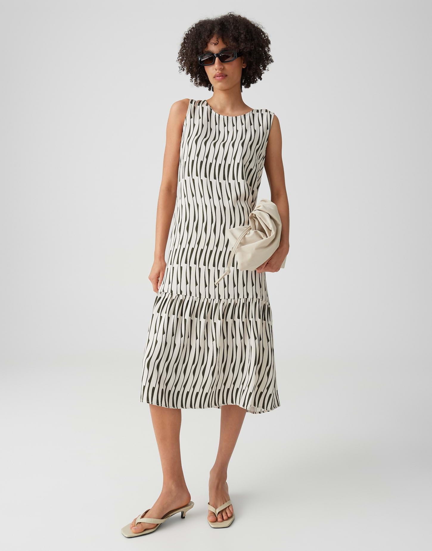 OPUS Damen Midikleid | Bedrucktes Midikleid mit Volant