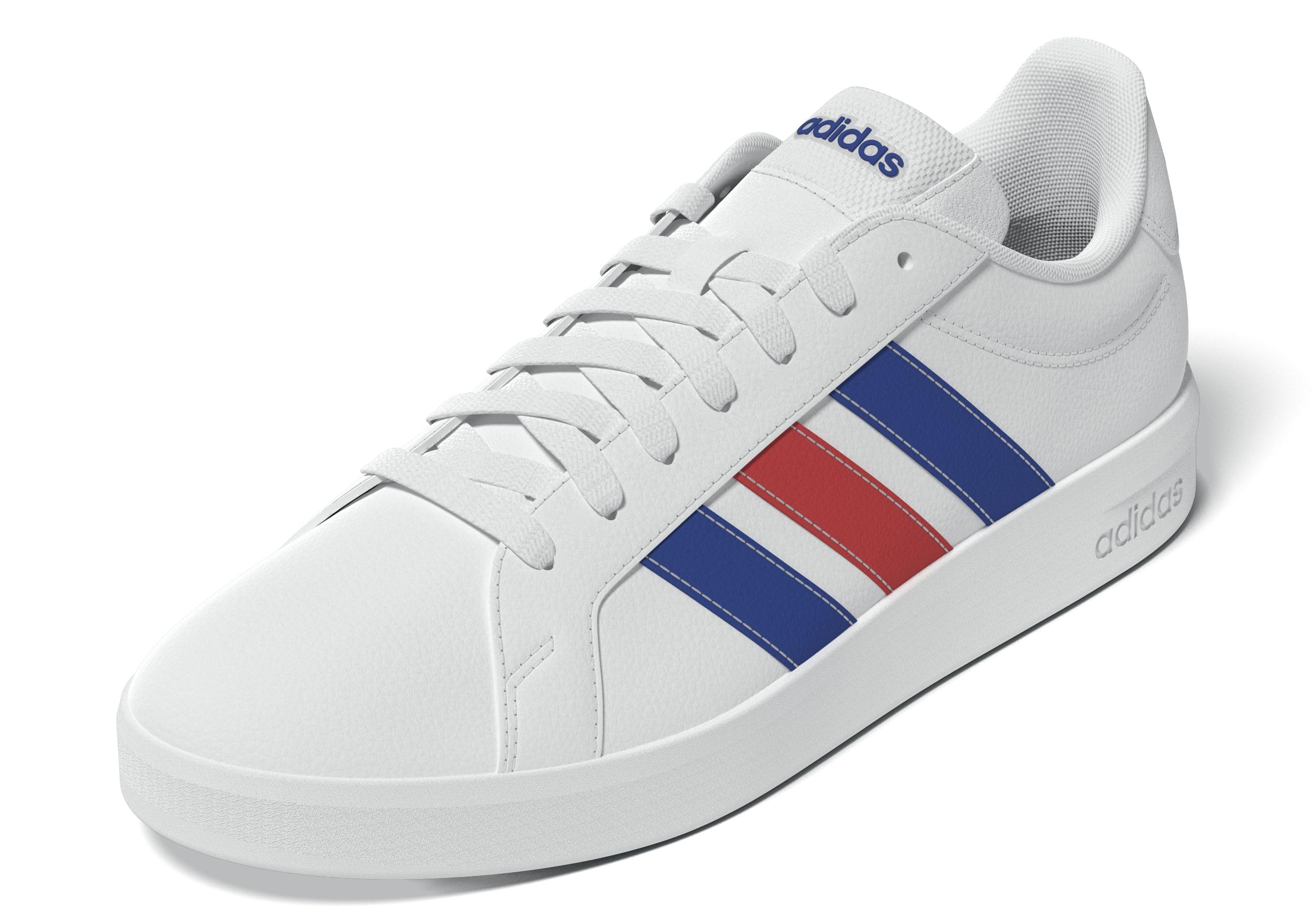 adidas Herren Grand Court Base 3.0 Shoes, FTWR White/Team royal Blue/Pure Ruby, 36 2/3 EU